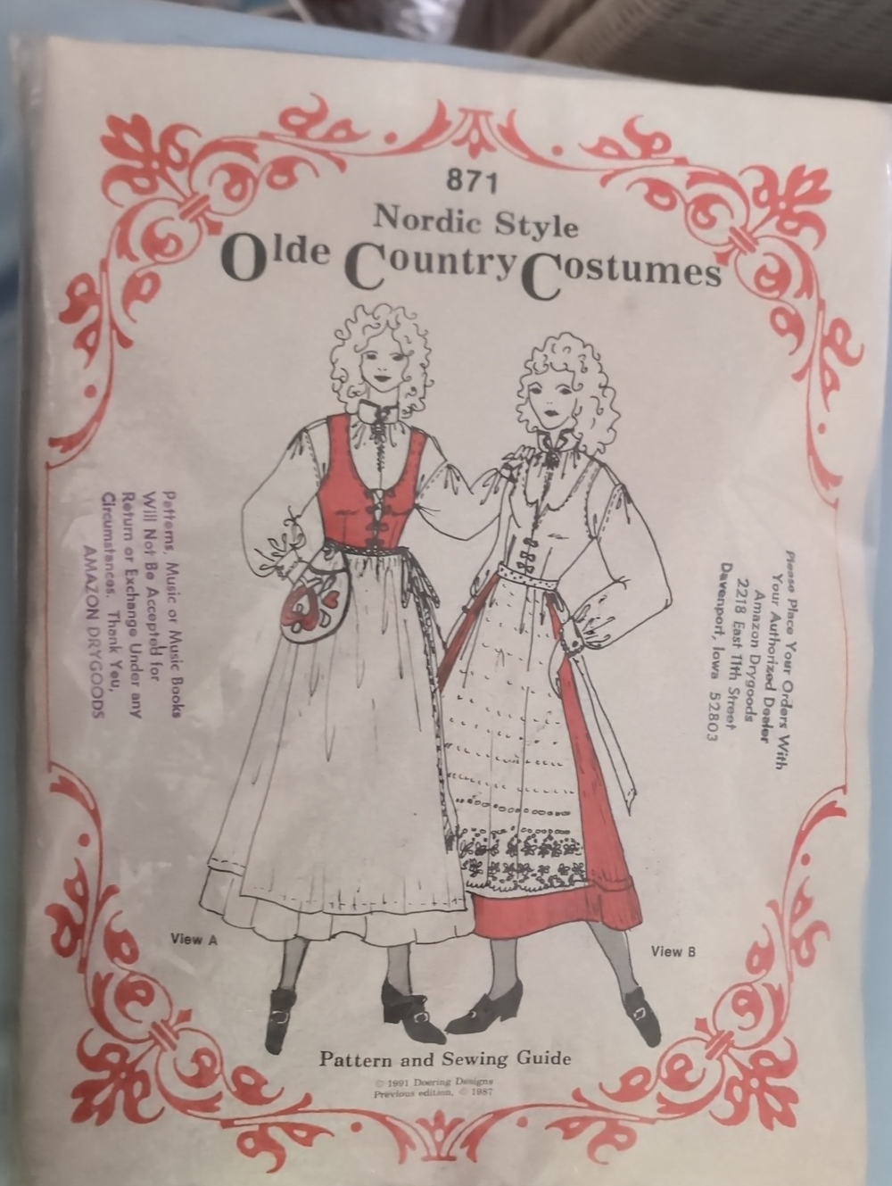 Nordic Style Kids Red Country Costume Pattern